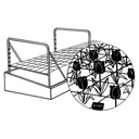 Stützen für Schnittblumen-Drathgeflechte als Zwischenstütze