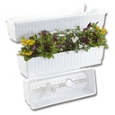 Blumenkasten VENEZIA anthrazit 60 cm, inkl. Wasserstandsanzeiger