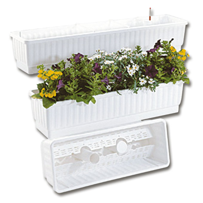 Blumenkasten VENEZIA braun 80 cm, inkl. Wasserstandsanzeiger