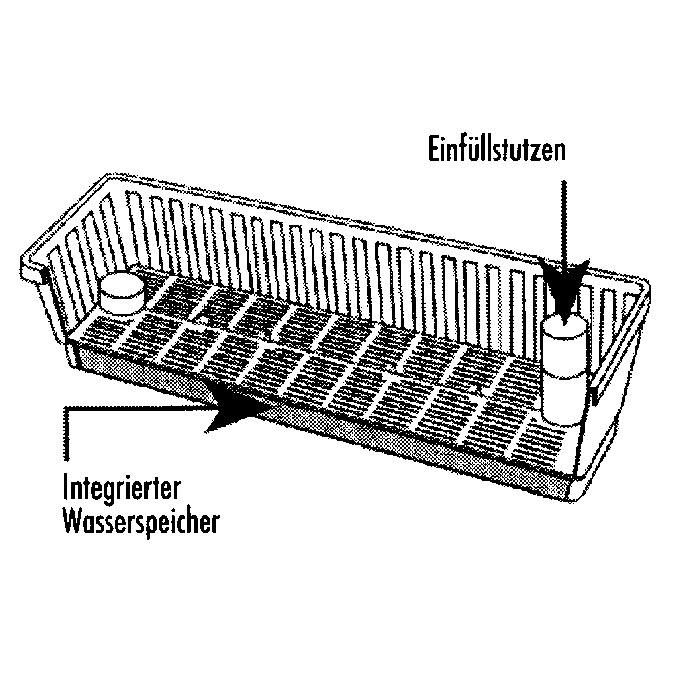Blumenkasten VENEZIA braun 80 cm, inkl. Wasserstandsanzeiger