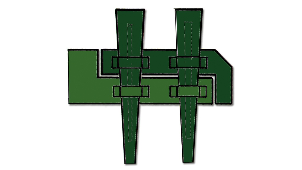 Erdspiess Stahl Cor-Ten unbeschichtet rostig 30.5 cm