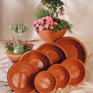 Blumenschale mit Bodenlöcher tonfarbig ø 30 cm