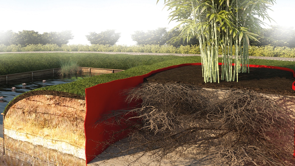 Wurzelschutzvlies ROOTBARRIER® 420 UV, 50 m lang 100cm breit