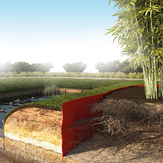 Wurzelschutzvlies ROOTBARRIER® 420 UV, 50 m lang 140cm breit