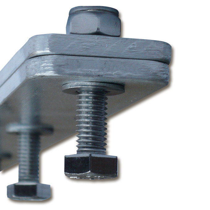 Klemmschiene Aluminium flach 100 cm