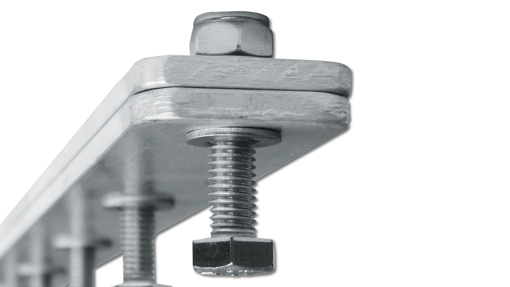 Klemmschiene Aluminium flach 100 cm