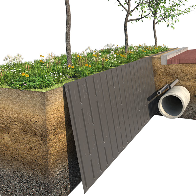 Wurzelführungsbahn ROLLRIB® 90 cm hoch, Rolle à 21 m