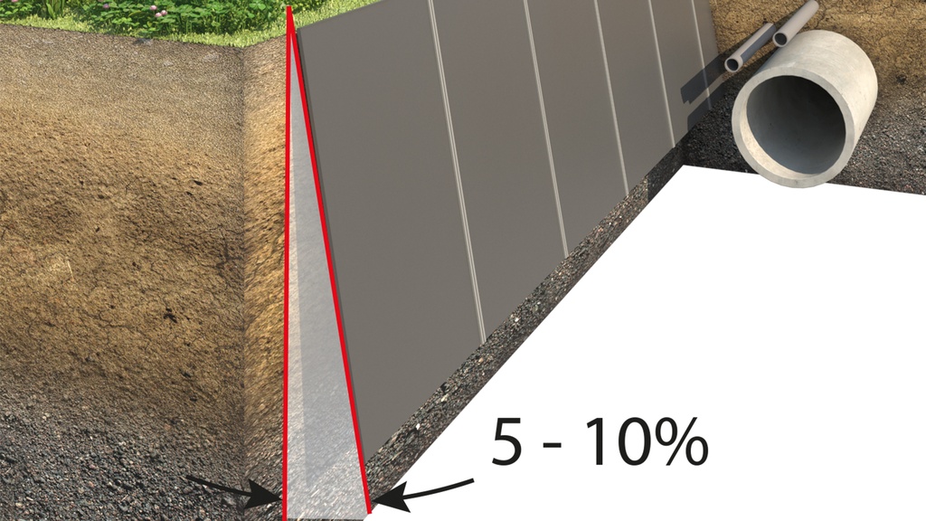 Wurzelführungsplatte 45 cm hoch, 60 cm lang