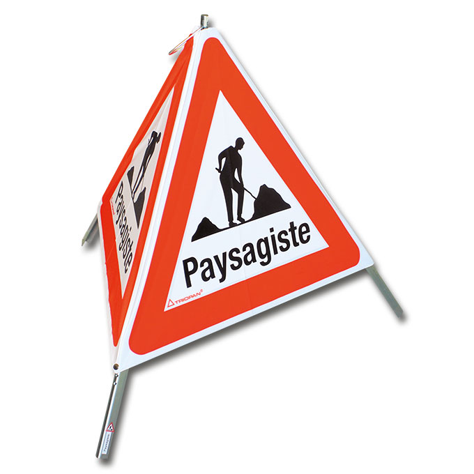 210.246_TRIOPAN-Faltsignal, Signal 1.14 «Paysagiste», tagesleuchtend, Grösse 60 cm