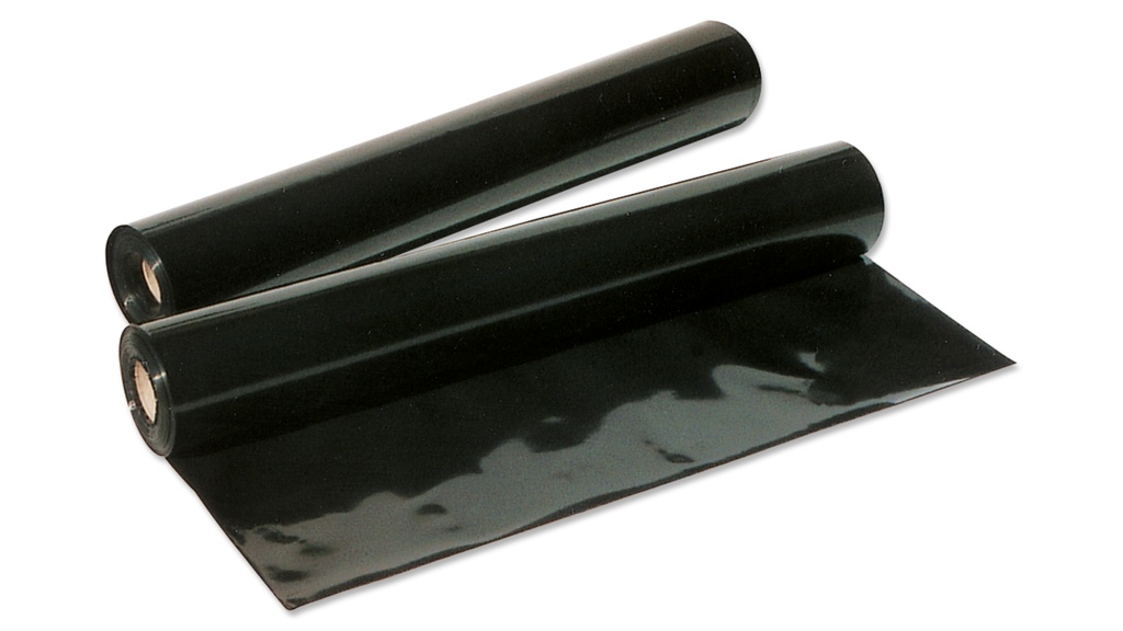 Feuille en plastique noire, longueur 50 m, largeur 200 cm, épaisseur 0.15 mm