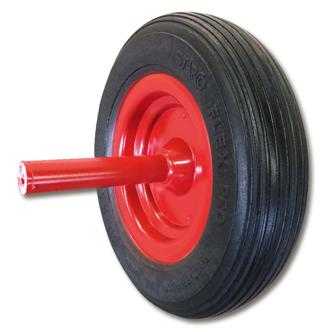 Vollgummirad zu PERFECTA-Karrette, inkl. Bolzen