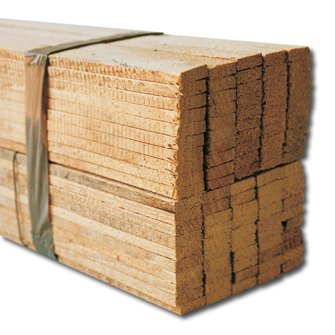 Holzlättli farblos druckimprägniert, Lättlilänge 155 cm, Bund à 100 Stück