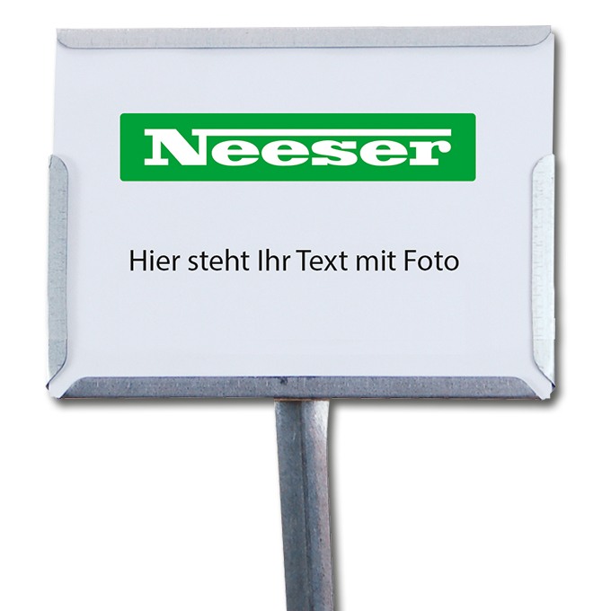 Schildhalter A4 plus Querformat, Stab 46 cm