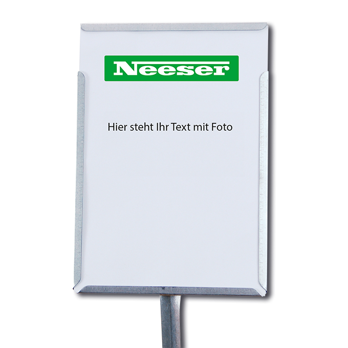 Cadre pour plaques A4 format portrait, piquet 76 cm