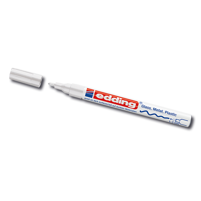 Marqueur peinture «EDDING 751», blanc, largeur du trait env. 1-2 mm