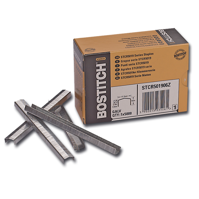 Agrafes pour agrafeuse BOSTITCH PC8000/T6, longueur 12 mm, 5000 agrafes