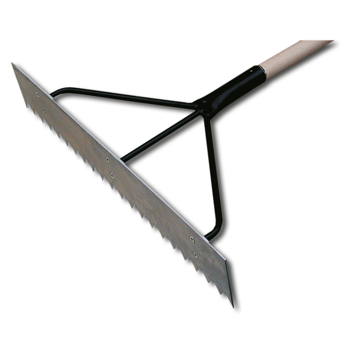 Rablet à goudron denté, largeur 60 cm, avec manche 170 cm