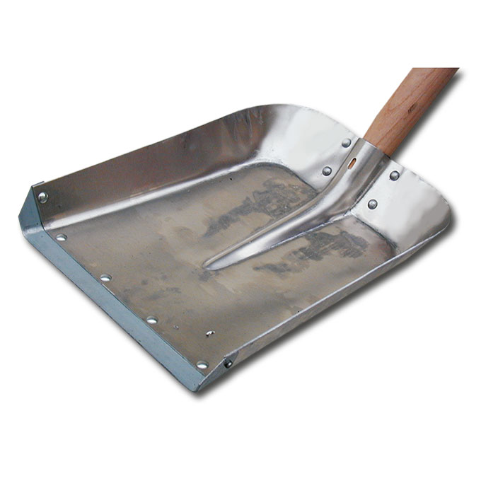 Randschaufel aus Aluminium mit Stiel, Blatt 29x31 cm