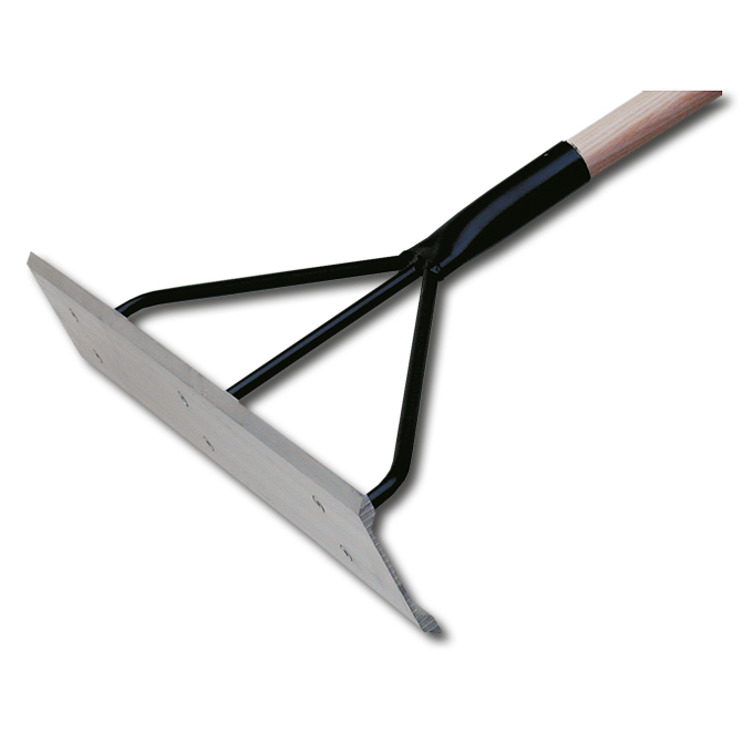 Teerkrücke kantenverstärkt, 60 cm breit, mit Stiel 170 cm