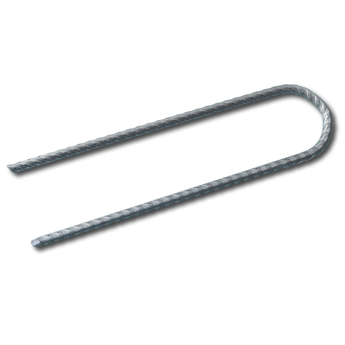 Agraffe U-förmig gerippt blank 30x3x30 cm, 100 Stück