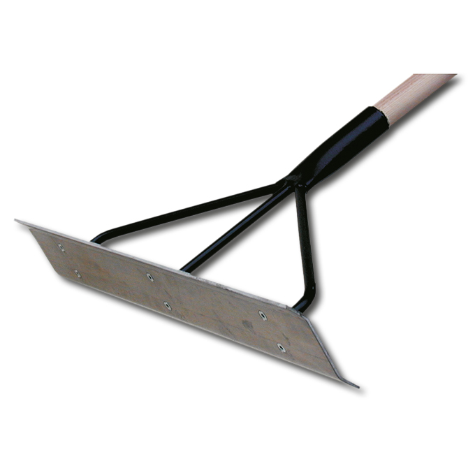 Teerkrücke S-förmig gebogen, 75 cm breit, mit Stiel 170 cm