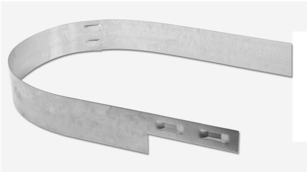 Bordureen en acier galvanisée, hauteur 15.2 cm, épaisseur 3 mm