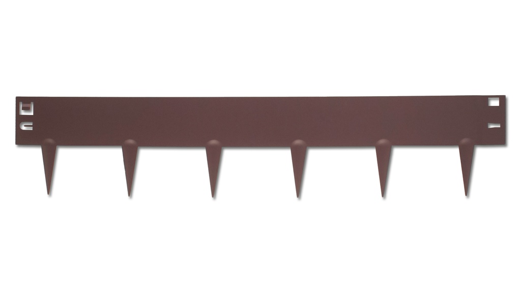 Bordure en acier broches fixes, brune, 1.6 mm x 10 cm, longueur 100 cm