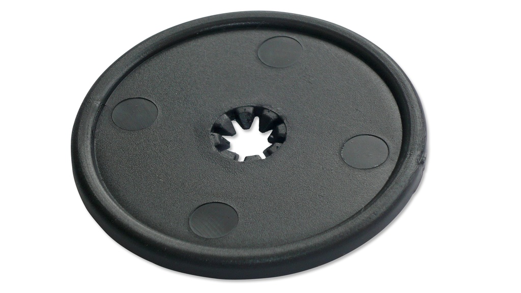 Plaque en plastique seule, noir, ø 6 cm