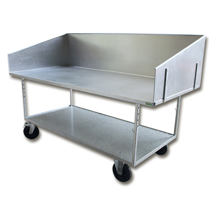 Arbeitstisch, Arbeitsplatte 95 x 200 cm Edelstahl 1.25 mm dick