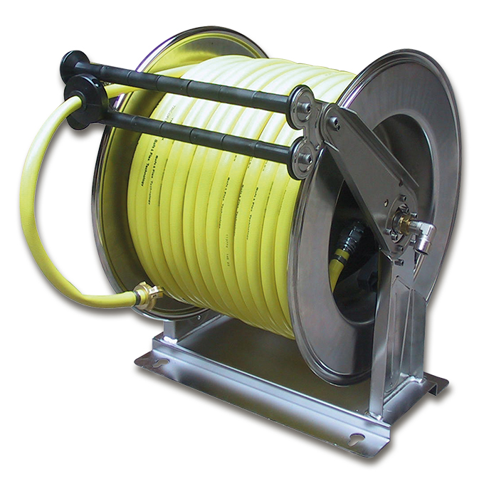 Dévidoir automatique, complètement monté et prêt à l'emploi, avec tuyau de PVC 40 m ¾"