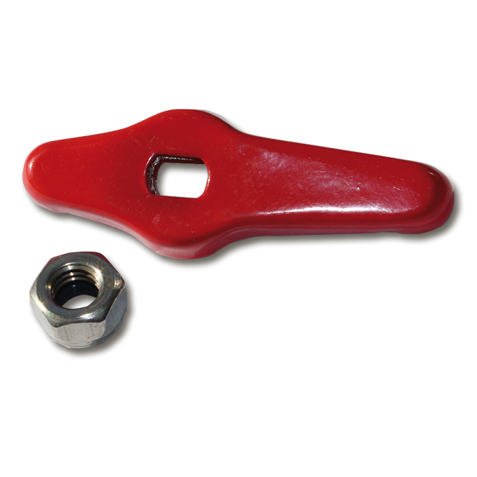 Metallgriff rot mit Mutter zu Art. 154.072