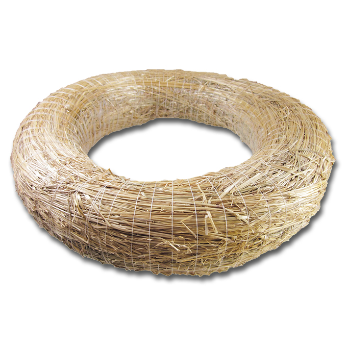 Couronne de paille Ø 30 x 6 cm, carton de 10 pièces