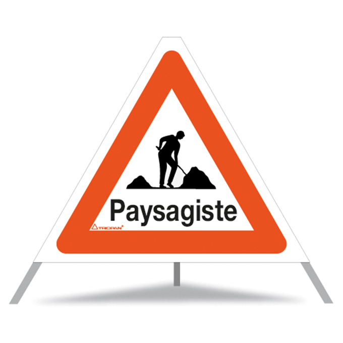 TRIOPAN-Faltsignal, Signal 1.14 «Paysagiste», tagesleuchtend, Grösse 60 cm