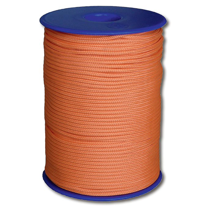 Trassierschnur Polyester, orange fluoreszierend, ø 2.5 mm, 50 m