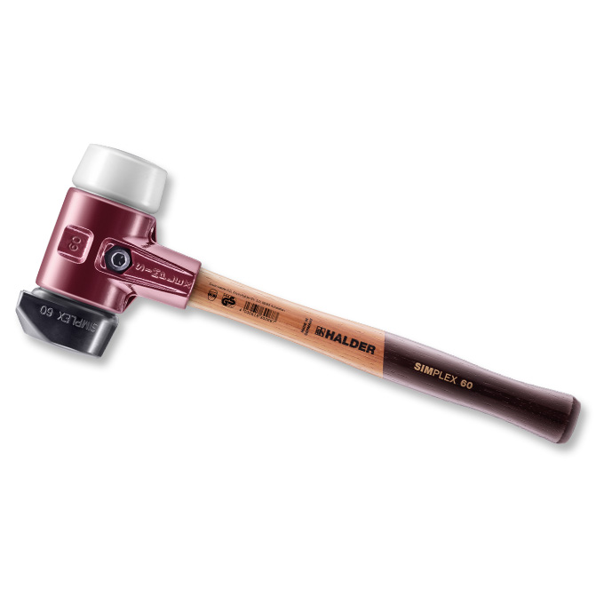 Maillet SIMPLEX ø 60 mm noir avec pied intégré/blanc