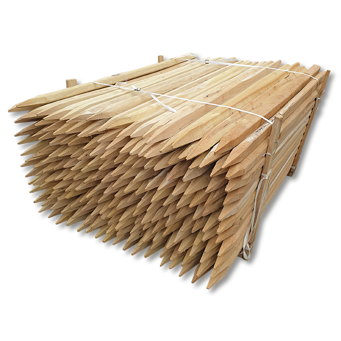 Pieu fendu en bois de robinier 5-7 cm, longueur 250 cm