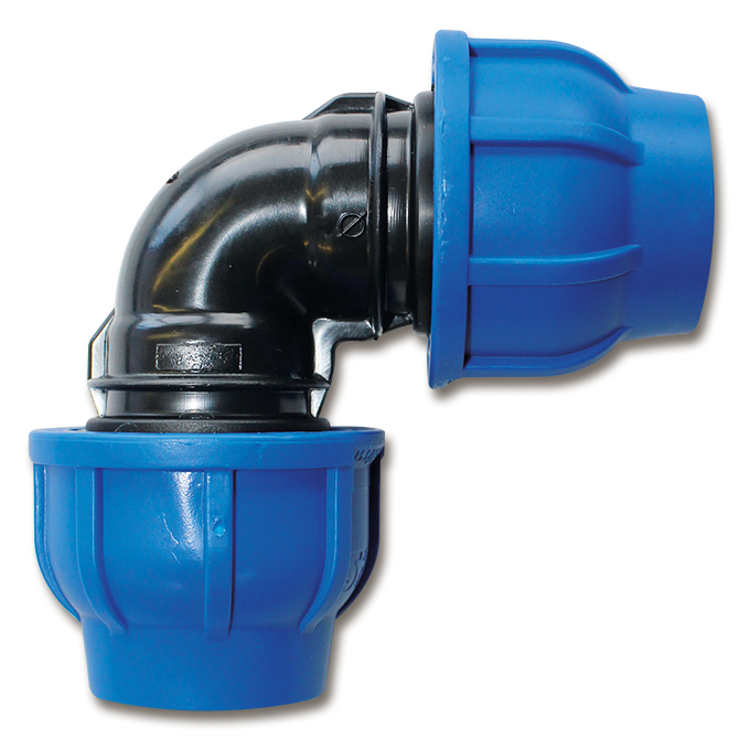 Raccord compression 90° 32 x 32 mm