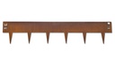 Bordure en acier broches fixes, rouillée, 1.6 mm x 10 cm, longueur 100 cm