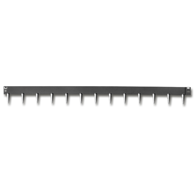 Bordure en acier broches fixes, anthracite, 2.5 mm x 10 cm, longueur 225 cm