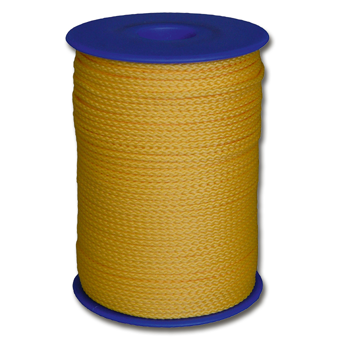 Cordeau de maçons polypropylène jaune, ø 2.5 mm, 50 m