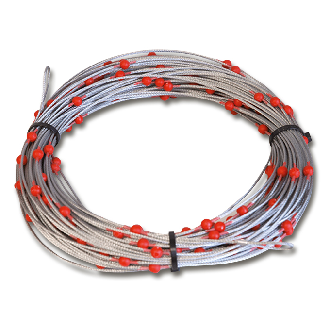 Cordeau de marquage avec billes, distance 25 cm, 100 m