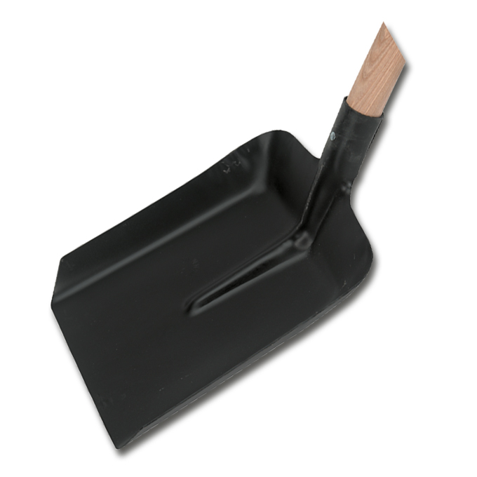 Randschaufel schwarz aus Stahl mit Stiel, Blatt 28 x 34 cm