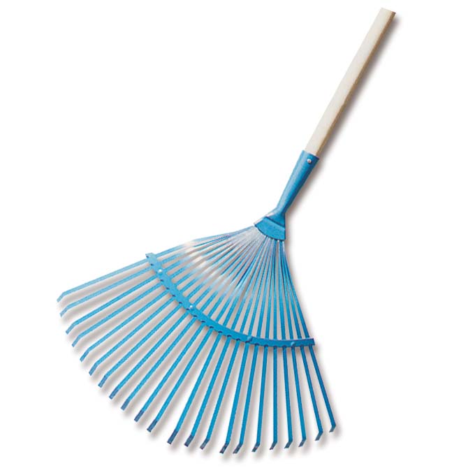 Laubbesen flach mit Stiel 43 cm breit