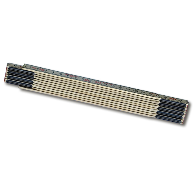 Mètre suédois original en bois bouleau, 10 branches, 2 m