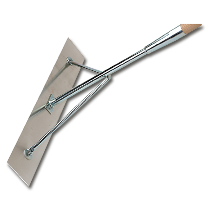 Teerkrücke flach, 75 x 10 x 0.25 cm, mit Stiel 170 cm