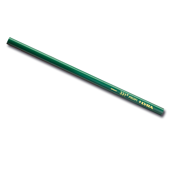 Crayon tailleur de pierre LYRA, verni vert, ovale, longueur 30 cm