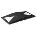 Protecteur de traversée en caoutchouc, incl. réflecteurs