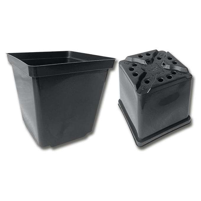 Conteneurs rectangulaires noirs 13 x 13 x 13 cm, 420 pièces