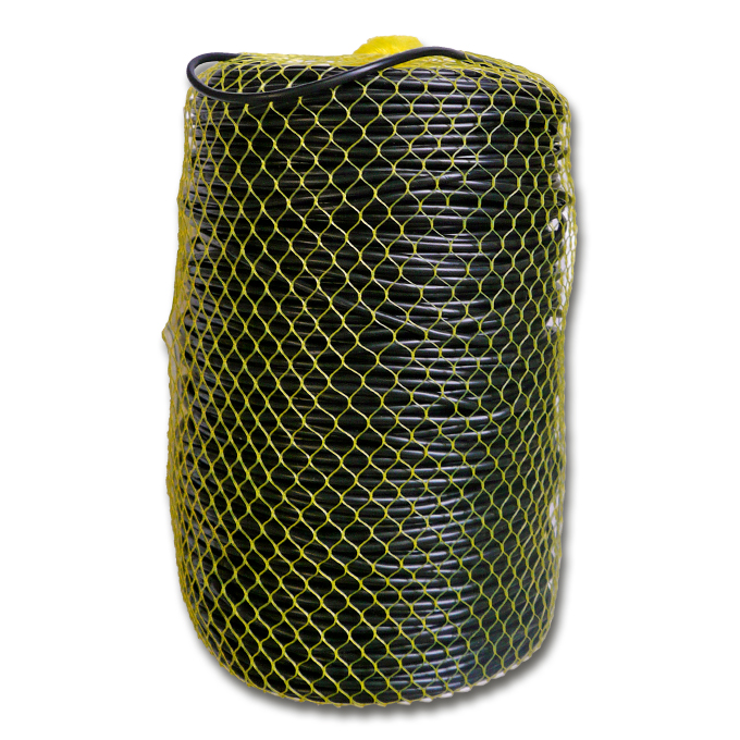 Bindeschlauch PVC schwarz, 2.5 mm ø, Spule à 200 m