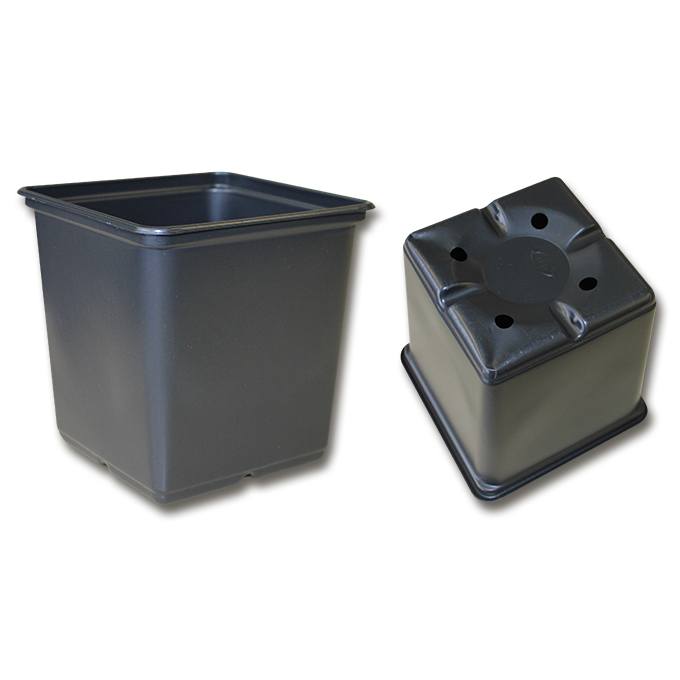 Vierecktopf DESCH 5° schwarz 10 x 10 x 11 cm, 1280 Stück